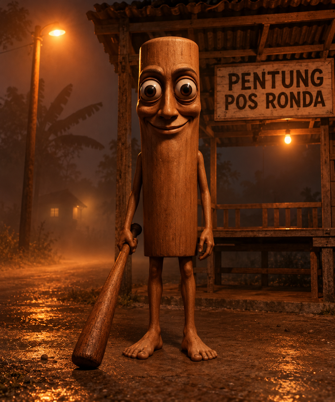 Tung Tung Tung Sahur: Creepy Wooden Pestle Character · Example 1