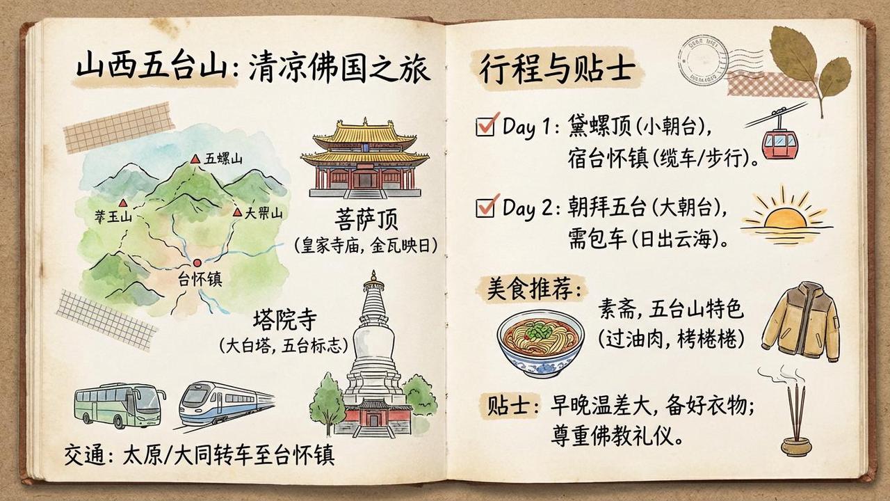 简单提示词 - 手账旅游指南