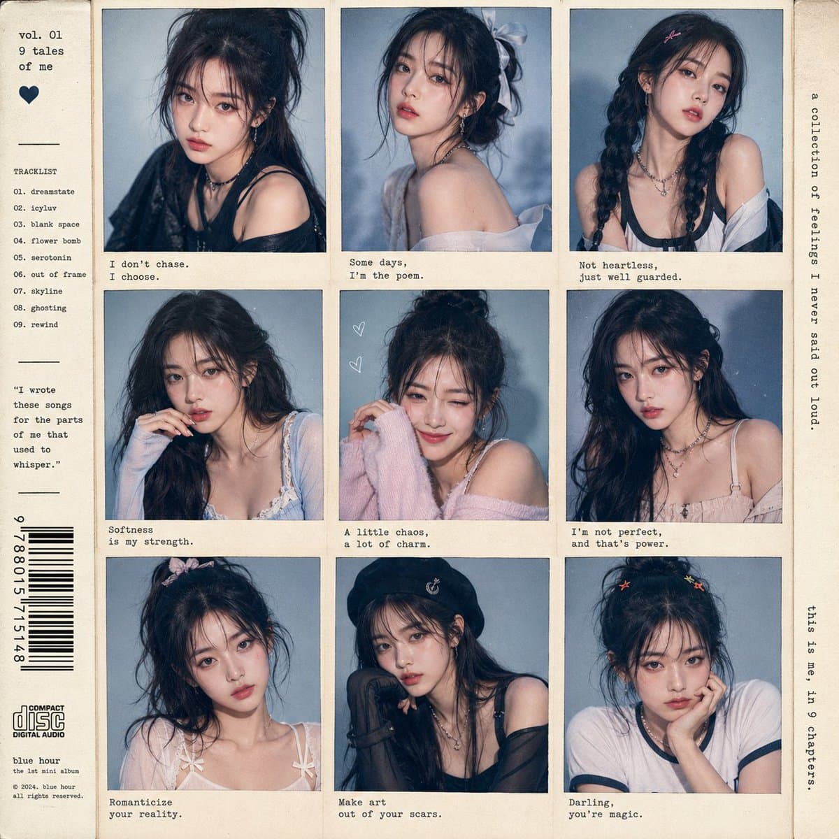 ChatGPT爆款风格人像在线生成器 - 3x3 Grid Portrait Collage