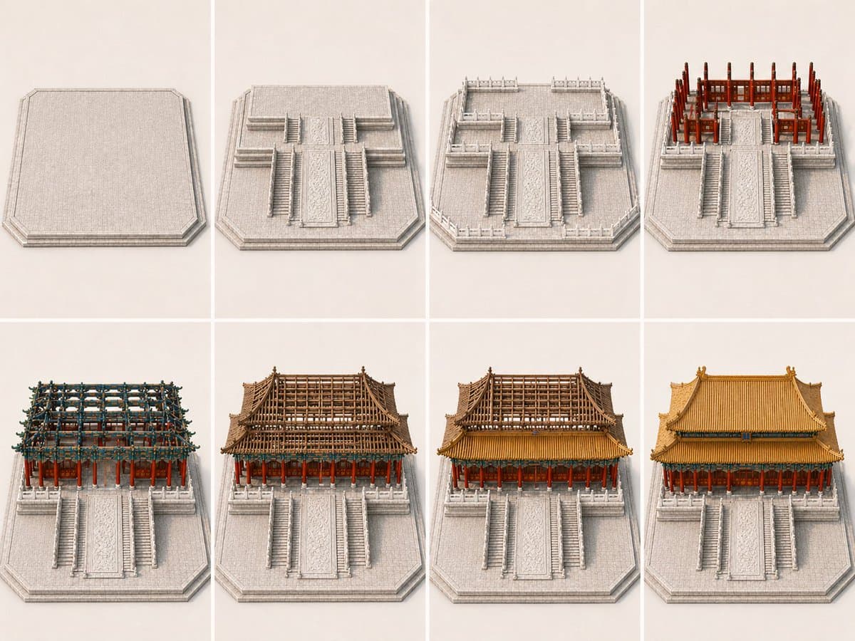 Forbidden City Hall of Supreme Harmony Construction Video