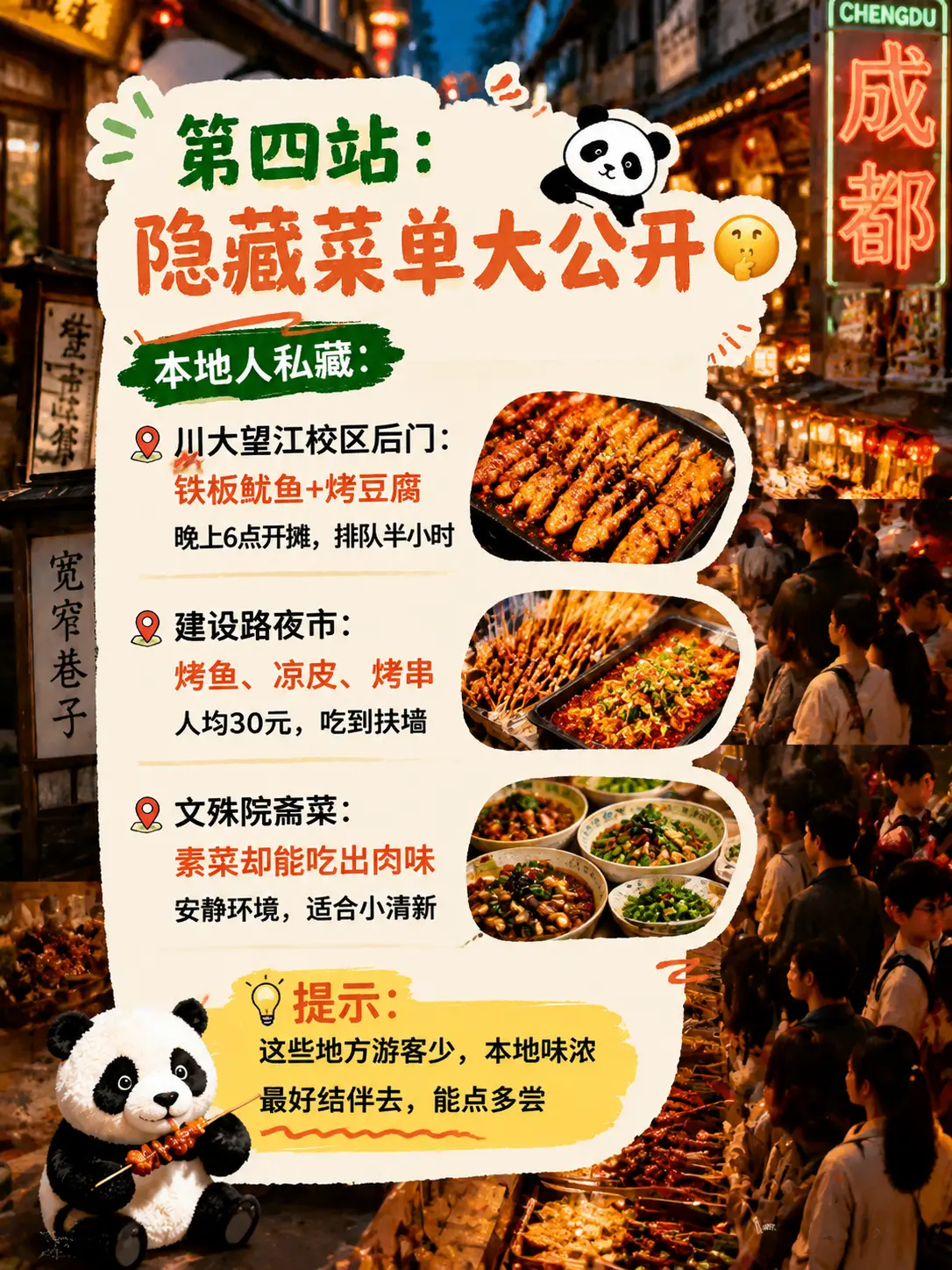 小红书探店笔记配图：本地隐藏美食路线