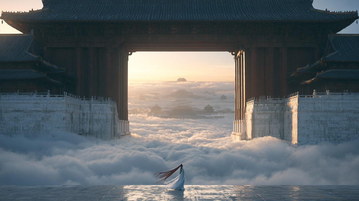 10 Trending Midjourney Chinese Heavenly Palace Prompts - 云海天门