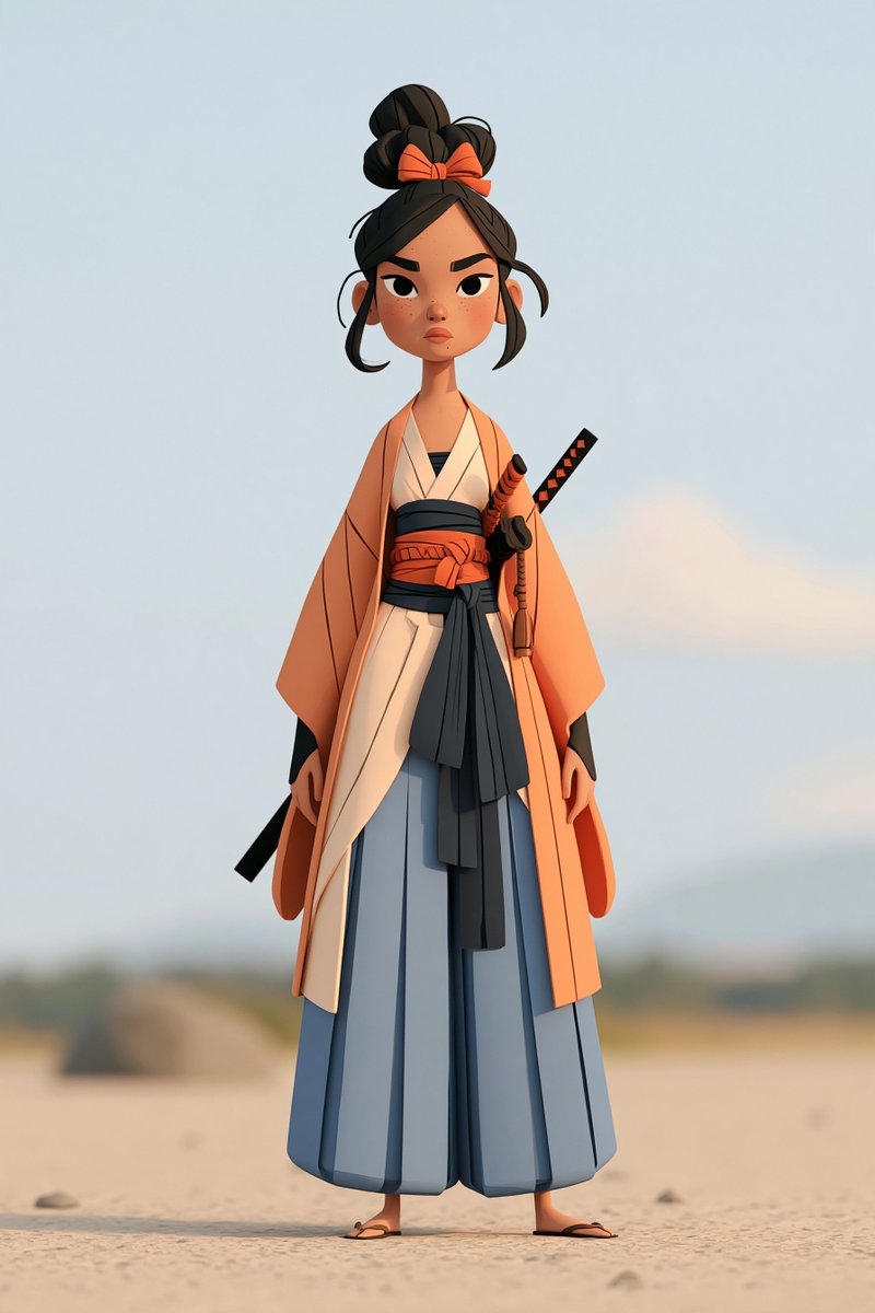 Midjourney角色设计：极简动画叙事风 · 案例 4