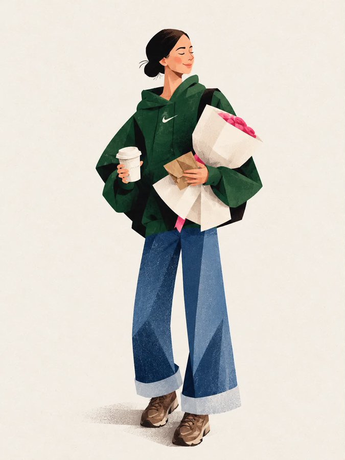 Minimalist Geometric Fashion Illustration