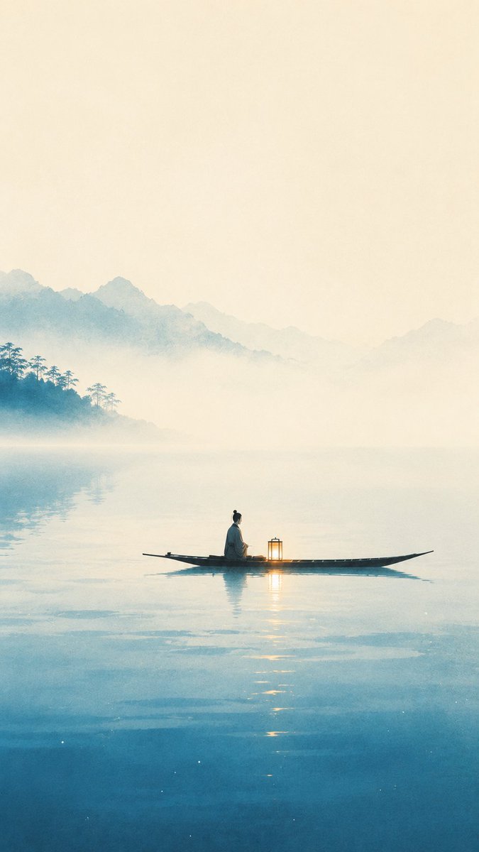 Minimalist poster with Eastern Zen aesthetics · Example 6