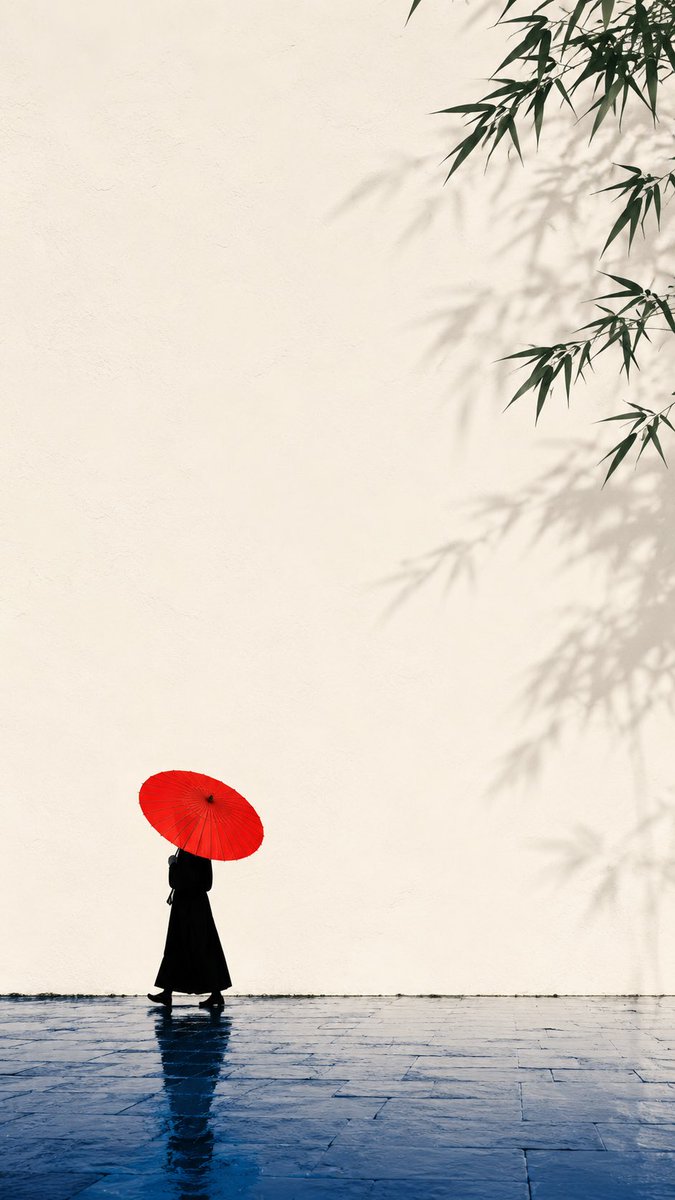 Minimalist poster with Eastern Zen aesthetics · Example 1