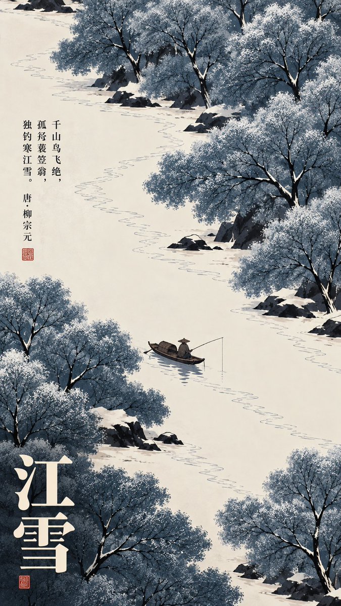 Neo-Chinese Poetry Illustration Poster · Example 8