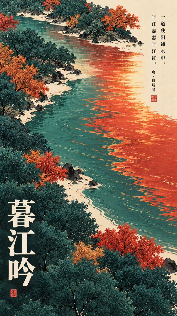 Neo-Chinese Poetry Illustration Poster · Example 10