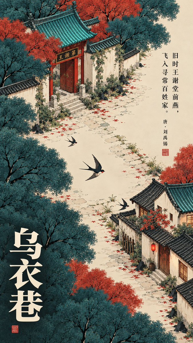 Neo-Chinese Poetry Illustration Poster · Example 3