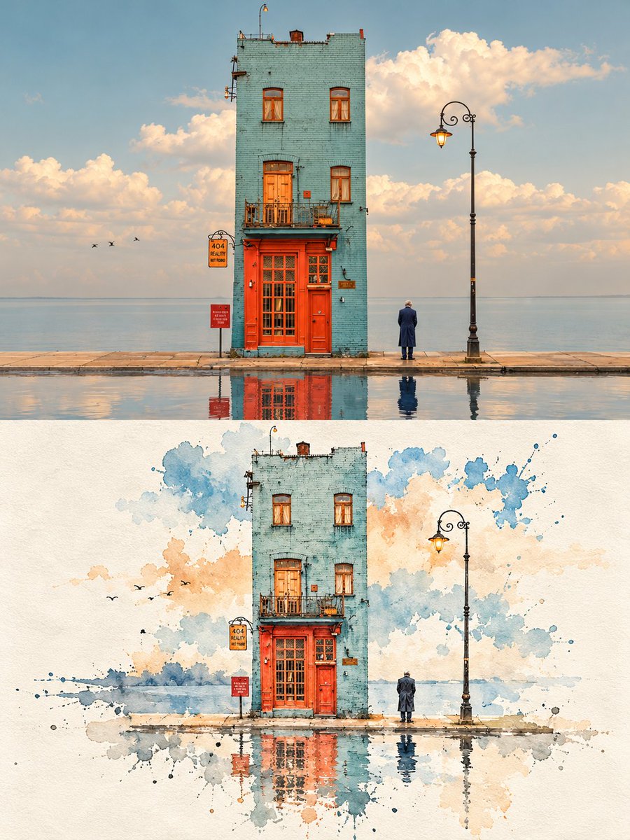 实景与水墨的双境对照