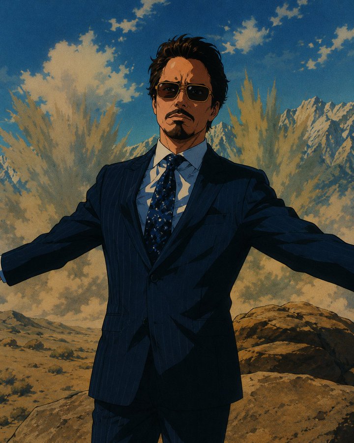 Photo to 90s Hand-Drawn Anime Character · Example 2